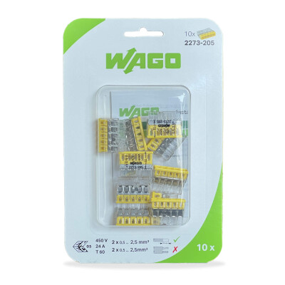 WAGO 2273-205/0996-0010 5 GİRİŞ 2,5 MM TİP BUAT KLEMENSİ S (BLİSTER-10LU) - 1