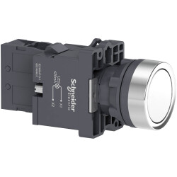 SCHNEIDER XA2EW31M1 XA2EW31M1 1NA BEYAZ 230 VAC/DC IŞIKLI YAYLI BUTON - SCHNEIDER