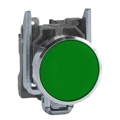 SCHNEIDER XB4BA31 22 MM 1NA YEŞİL YAYLI METAL BUTON - 1