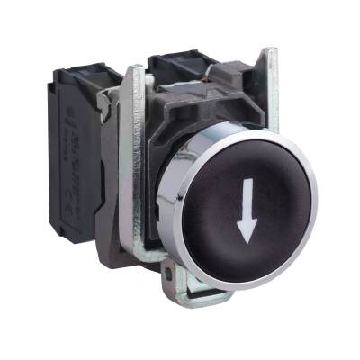 XB4BA3351 SİYAH 22mm METAL BUTON - 1