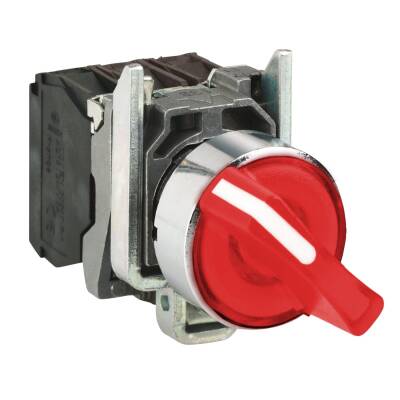 XB4BK124M5 KIRMIZI 22mm 230VAC METAL MANDAL BUTON - 1