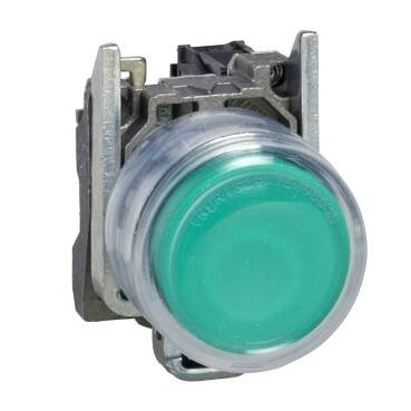 XB4BP383B5EX 24VAC/DC 22MM S.A YEŞİL IŞIKLI BUTON - 1