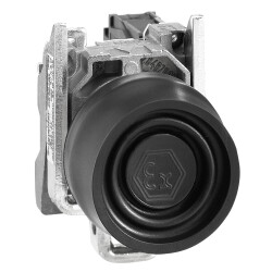 SCHNEIDER XB4BPS21EX XB4BPS21EX YAYLI 1NA SİYAH ÇIKIK KAFA BUTON - SCHNEIDER
