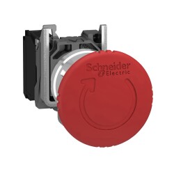 SCHNEIDER XB4BS8442 1NK KIRMIZI 40mm CEVİR CEK METAL BUTON - SCHNEIDER