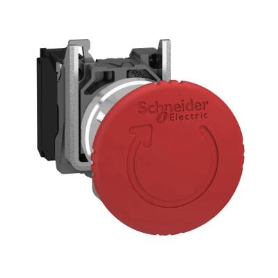 SCHNEIDER XB4BS8442 1NK KIRMIZI 40mm CEVİR CEK METAL BUTON - 1