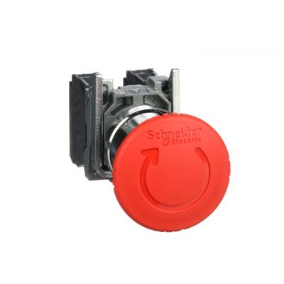 XB4BS8445 1NA-1NK KIRMIZI 40mm CEVİRİ METALBUTON - 1