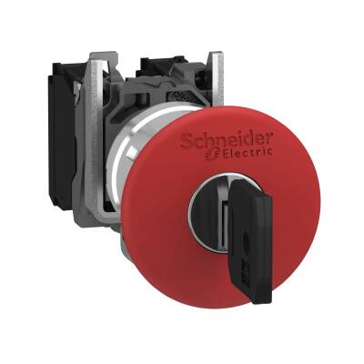 XB4BS9445 NA-1NK KIRMIZI 40mm KİLİTLİ METALBUTON - 1