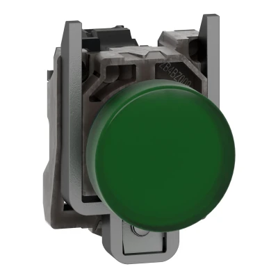SCHNEIDER XB4BVB3 24V AC/DC 22 MM METAL LEDLİ YEŞİL SİNYAL LAMBASI - 1