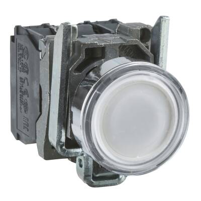 XB4BW31B5 BEYAZ 24 V AC/DC LEDLİ 22mm METAL BUTON - 1