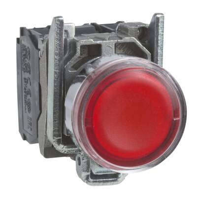 XB4BW34B5 KIRMIZI 22 MM 24VAC/DC LEDLİ METAL BUTON - 1