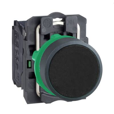 SCHNEIDER XB5AA21 22 MM SİYAH PLASTİK YAYLI BUTON - 1