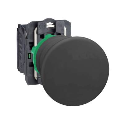 SCHNEIDER XB5AC21 40 MM PLASTİK SİYAH MANTAR BUTON YAYLI DÖNÜŞ - 1