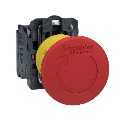SCHNEIDER XB5AS8442 KIRMIZI 40mm PLASTİK MANTAR KAFALI BUTON - 1