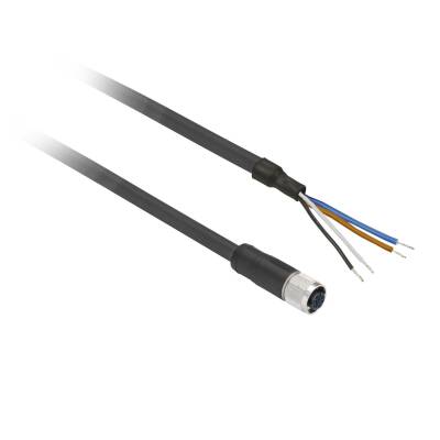 TELEMECANIQUE XZCPV1141L2 2M M12 4 PİMLİ DİŞİ DÜZ KABLOLU KONNEKTÖR - 1
